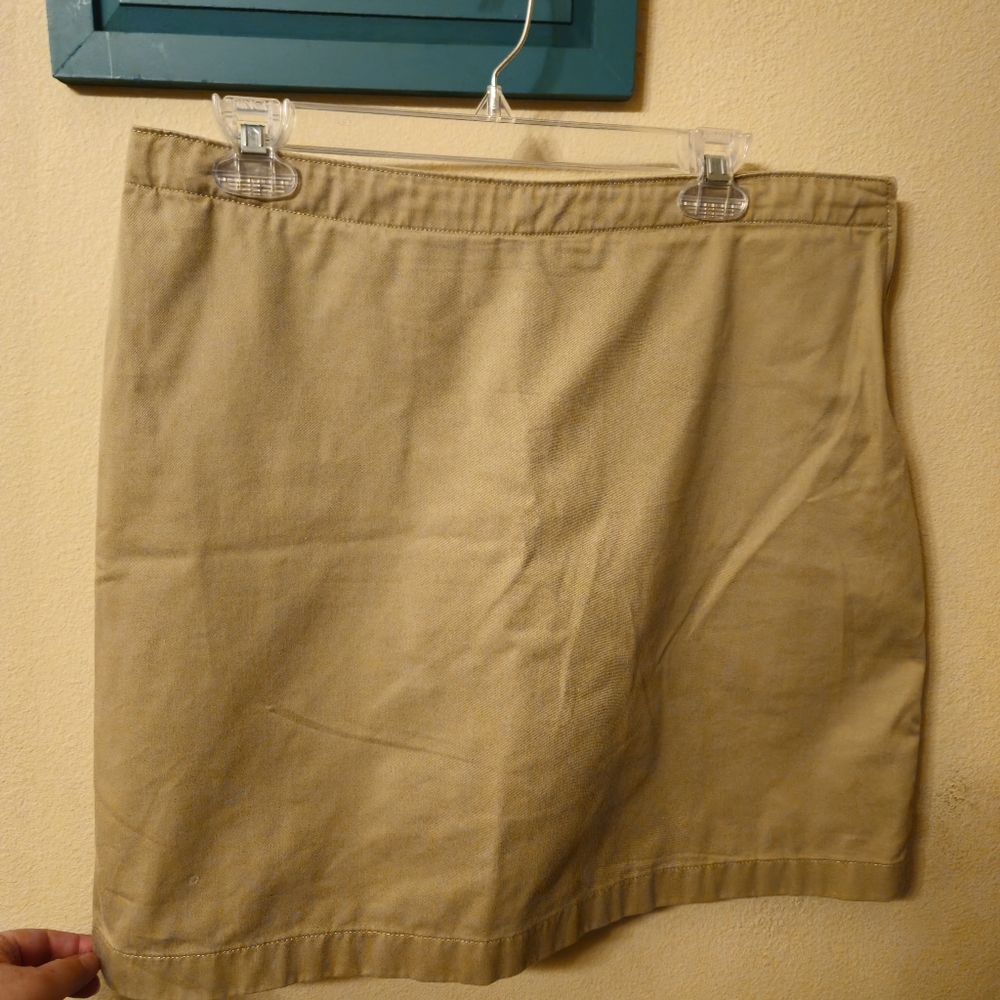 Lands End School Uniform Khaki Chino Skort